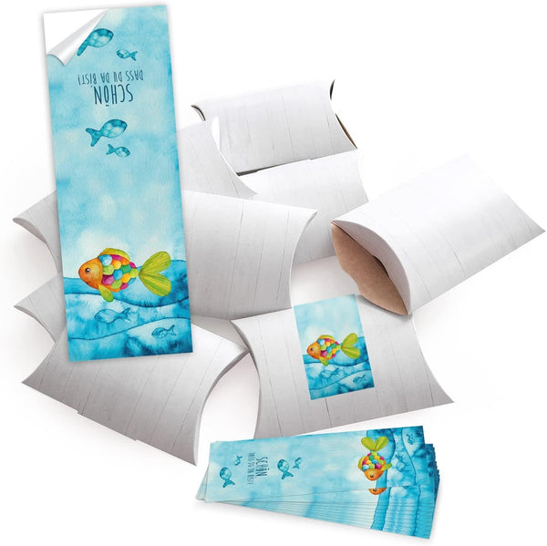 25 kleine weiße Geschenkboxen Geschenkschachteln Holz Optik 14,5 x 10,5 cm ca. 3 cm + 25 Banderolen 5 x 15 cm DANKE rot graue HERZEN Verpackung Geschenk Hochzeits-Deko Geburtstag