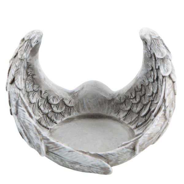 Grabkerzenhalter Engelsflügel groß 13,5 cm wetterfeste Grabdeko - Foto 1