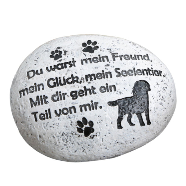 Gedenkstein Hund mit Spruch Du warst Mein Freund... 9,5 cm - Foto 1
