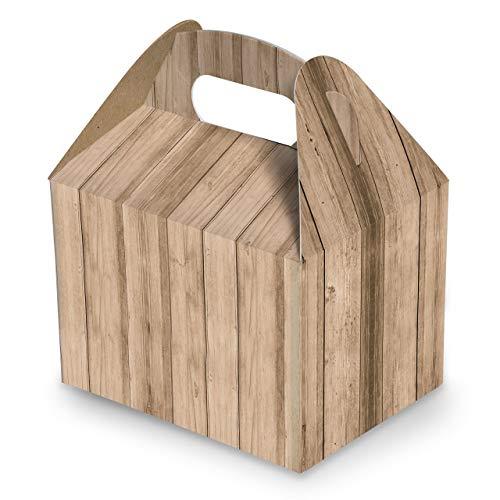 Logbuch-Verlag 5 Geschenkschachteln klein braun natur Geschenkbox Schachtel 18,5 x 12,5 x 12 cm Verpackung Geschenkverpackung Karton Lunchbox