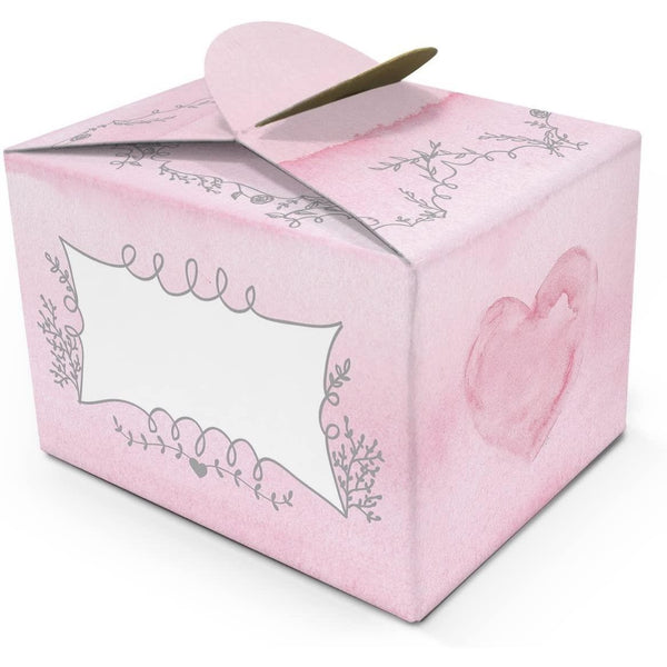 10 kleine rosa Geschenkschachteln HERZ beschriftbar Mini Geschenkbox 8 x 6,5 x 5,5 cm Verpackung Gastgeschenk Mitgebsel Give-away Kommunion Taufe Kindergeburtstag - Foto 1