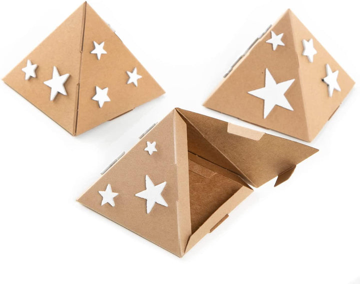 Logbuch-Verlag 10 schwarze Blockbodenbeutel mit Sichtfenster + Weihnachtsaufkleber FROHE WEIHNACHTEN braun - Verpackung Plätzchen