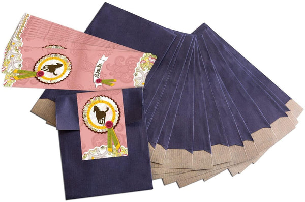 Logbuch-Verlag 24 Papiertüten weiß 10,5 x 15 cm + 24 Aufkleber VIEL GLÜCK Sticker Kleeblatt Herzen schwarz Give-Away Geschenk z. Prüfung Silvester Neujahr Kraftpapier