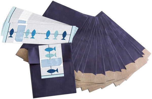 10 kleine blaue Papiertüten Geschenk-Tüten Geschenk-Verpackung (9,5 x 14 cm) mit Aufkleber"Pferd"; ideal um kleinen und grossen Pferde-Fans eine kleine Freude zu machen
