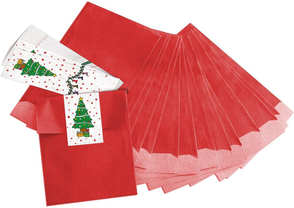 25 kleine braune Bayern Papiertüten Geschenk-Tüten Geschenk-Verpackung (13 x 18 cm) mit Sticker Banderole SCHÖN DASS DU DA BIST im bayerischen Stil