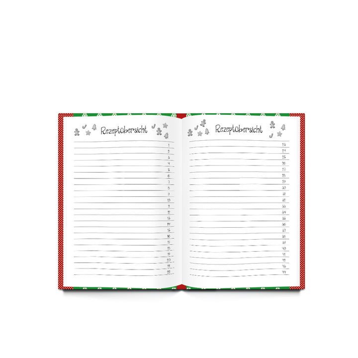 Leeres A5 Weihnachtsplätzchen Backbuch MEINE PLÄTZCHEN braun rot grün - Rezeptbuch weihnachtlich - Foto 4