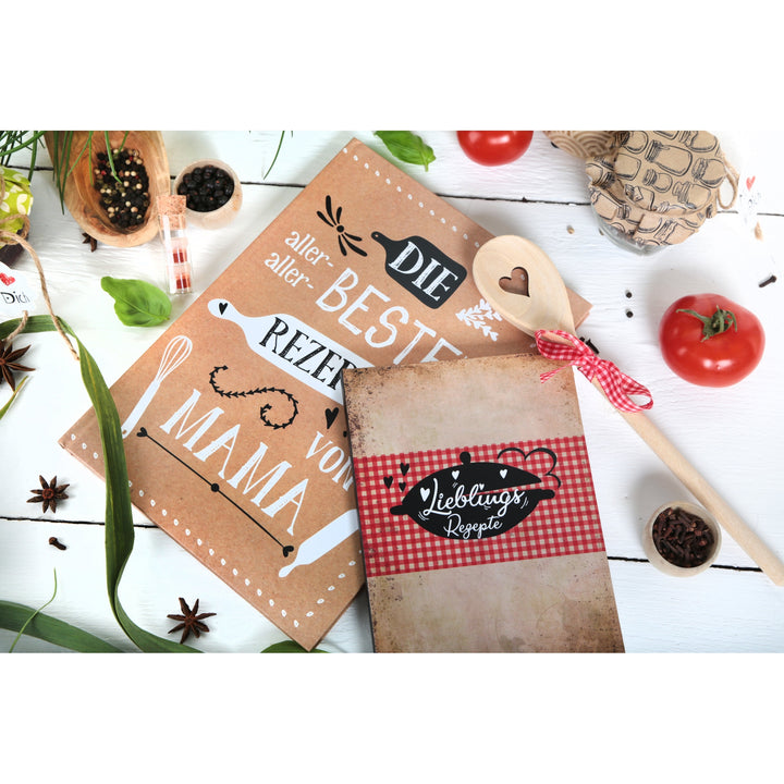 Rezeptbuch REZEPTE VON MAMA - DIN A4 leeres Buch zum Selberschreiben als Geschenk für Kinder - Familienrezepte - Foto 5