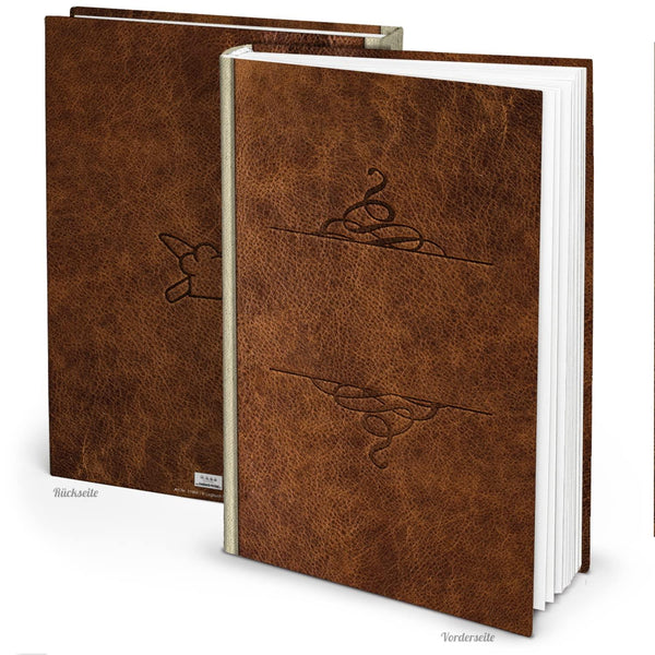 Rezeptbuch mit personalisierbarem Cover - DIN A4 in Lederoptik - Foto 1