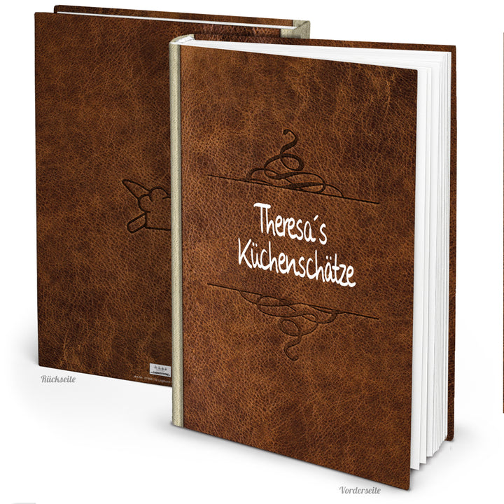 Rezeptbuch mit personalisierbarem Cover - DIN A4 in Lederoptik - Foto 9