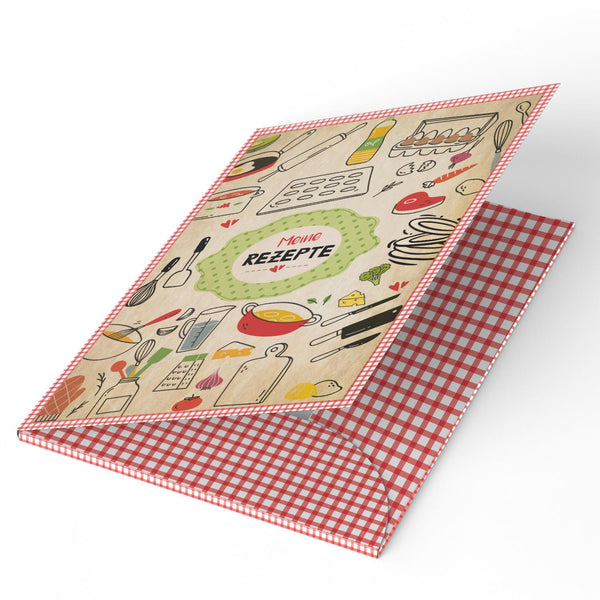 Rezeptmappe MEINE REZEPTE DIN A4 bunt zum Selberschreiben Kochrezepte sammeln - Foto 1