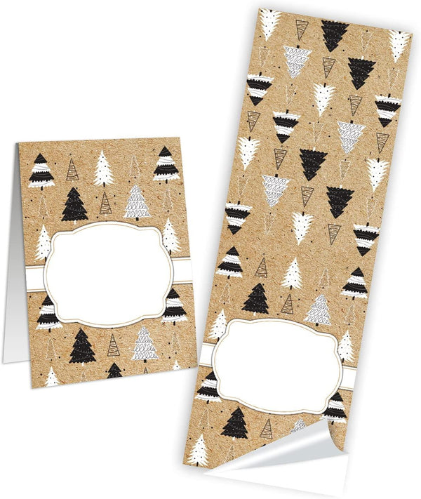 Frohe Weihnachten Aufkleber schwarz gold 5 x 14,8 cm