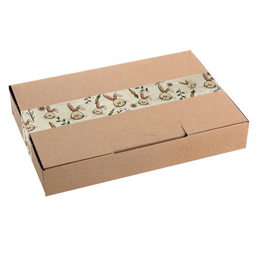 Logbuch-Verlag 10 große Osteraufkleber mit Osterhase beige Vintage 5 x 42 cm - Osternest Verzierung Osterpost international