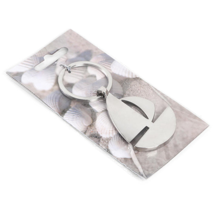 Kleine Schlüsselanhänger Segelboote aus Metall 5,5 cm - Mini Gastgeschenk Give-Away 6 Stück