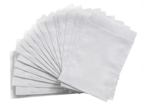 Weiße Pergamin Flachbeutel  (13 x 18 cm) leicht transparent 25 Stück