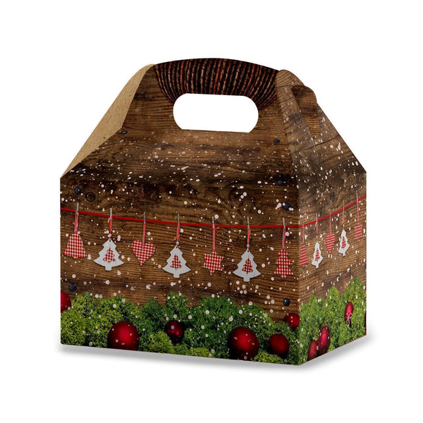 Kleine flache Schachtel in 15 x 10,3 x 3 cm Holzoptik weiß grau - für Geschenke und give-aways 100 Stück