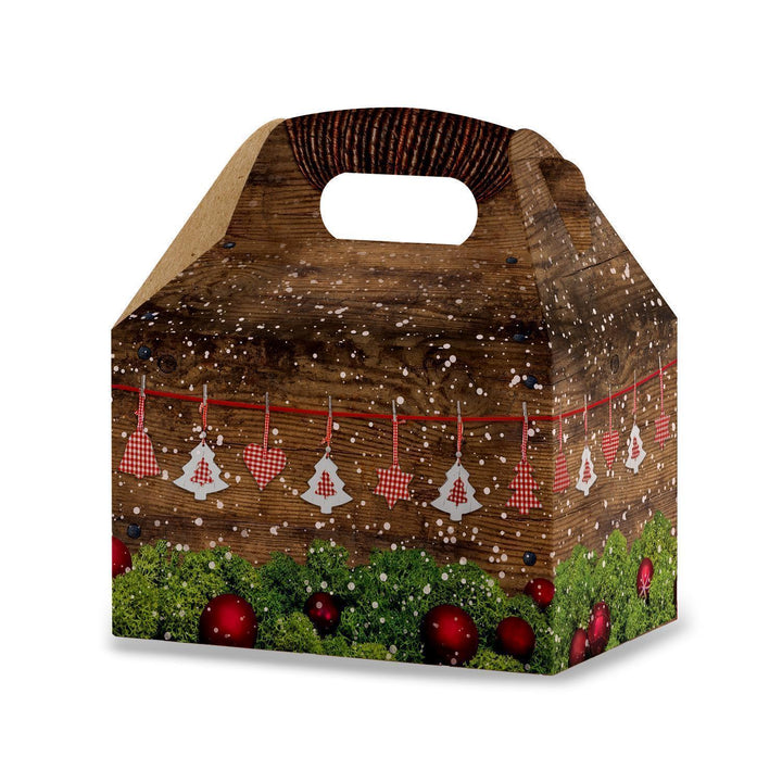 Kleine flache Schachtel in 15 x 10,3 x 3 cm Holzoptik weiß grau - für Geschenke und give-aways 100 Stück