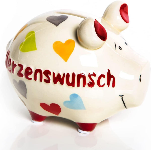 Edles Sparschwein LUXUSSCHWEIN weiß schwarz Gold
