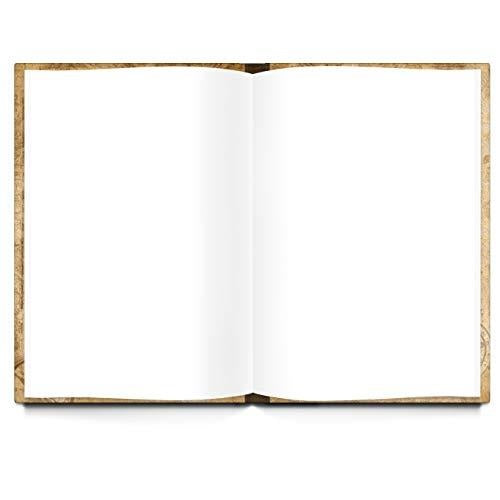 Notizbücher Set 2 Bücher DIN A4 A5 blanko + liniert zum Selbstgestalten Arbeiten Erinnerungen festhalten - Vintage Notizbuch Tagebuch Weltkarte - Foto 3