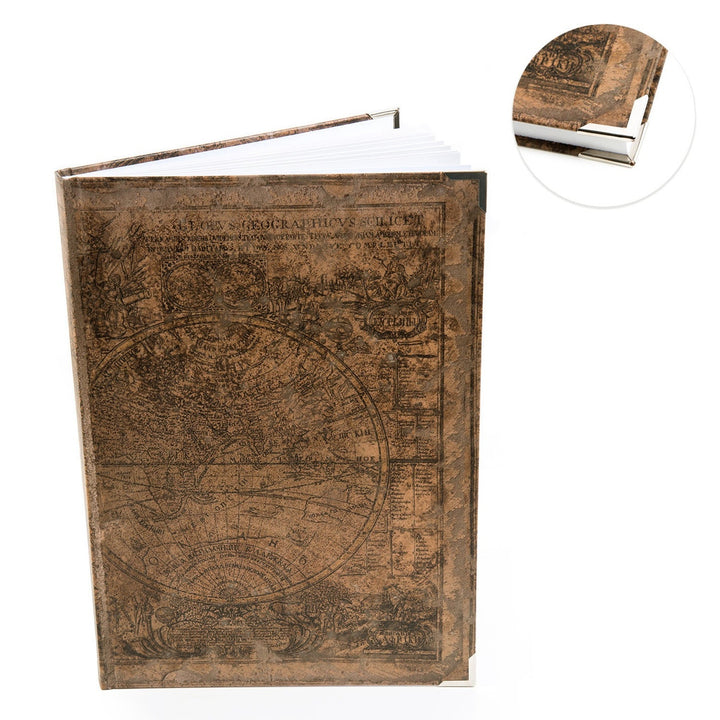 3 XXL Notizbücher DIN A4 Blanko + liniert - leere Bücher Vintage Nostalgie Look als Geschenk Tagebuch Skizzenbuch Malbuch Ideenbuch - Foto 10