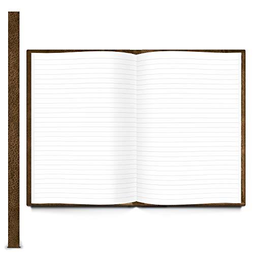 3 XXL Notizbücher DIN A4 Blanko + liniert - leere Bücher Vintage Nostalgie Look als Geschenk Tagebuch Skizzenbuch Malbuch Ideenbuch - Foto 3