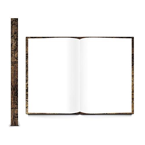Notizbücher Geschenkset DIN A4 + A5 Weltkarte Globus Nostalgie dunkelbraun - leere Bücher Blankobücher als Reisebuch Tagebuch - Foto 3