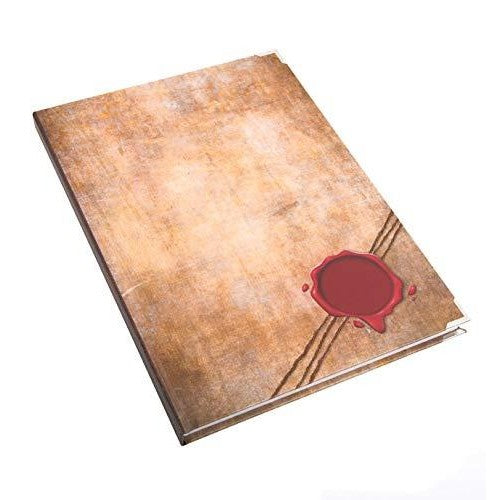 2 große XXL Blankobücher für Ideen Notizen Skizzen - Vintage Notizbücher DIN A4 beige braun rot - Geschenkset Geschenk Geburtstag - Foto 4