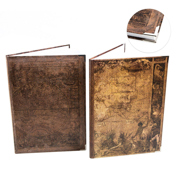 2 große XXL Notizbücher blanko + liniert DIN A4 Hardcover - Bücher Set Geschenkset als Tagebuch leer neutral Universalbücher - Foto 1