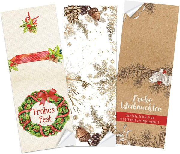 Logbuch-Verlag 5 Vintage Weihnachtsverpackungen mit Aufkleber zum Beschriften - Maxibriefkartons 240 x 160 x 45 mm zum Verschicken