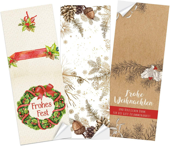 Logbuch-Verlag 5 Vintage Weihnachtsverpackungen mit Aufkleber zum Beschriften - Maxibriefkartons 240 x 160 x 45 mm zum Verschicken