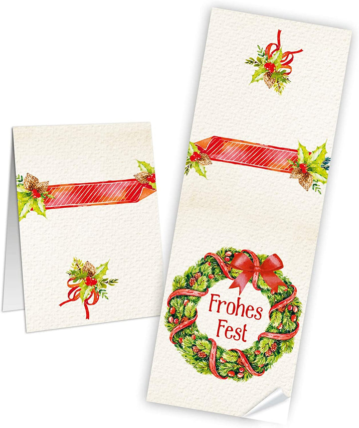 Logbuch-Verlag 5 Vintage Weihnachtsverpackungen mit Aufkleber zum Beschriften - Maxibriefkartons 240 x 160 x 45 mm zum Verschicken