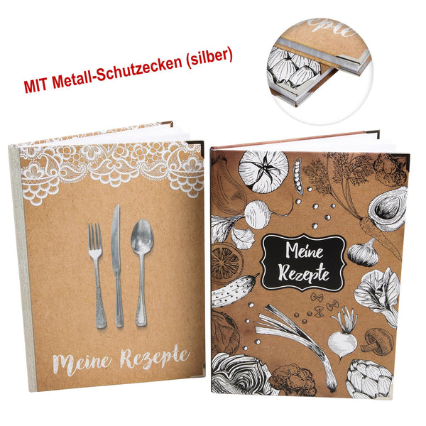 Rezeptbücher Set zum Selberschreiben & Gestalten DIN A4 Kochbücher leer