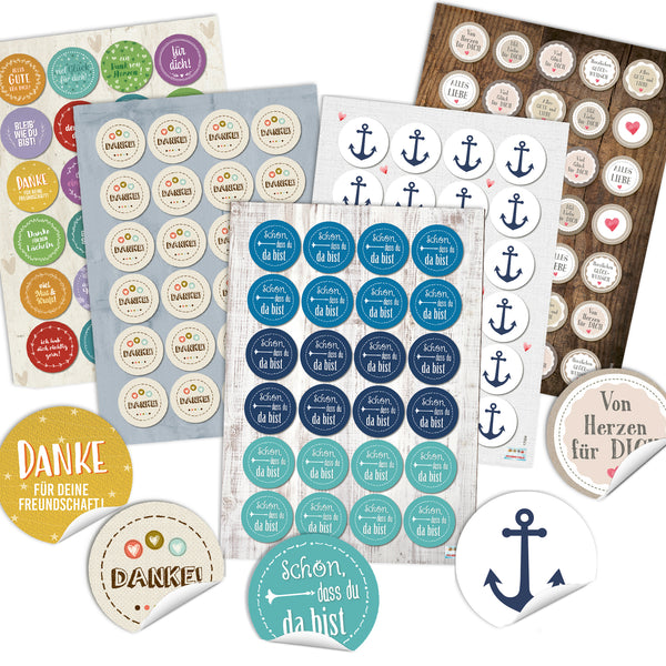 Deko Aufkleber Set - 131 Sticker zu den Themen Motivation Kraft Liebe Freude
