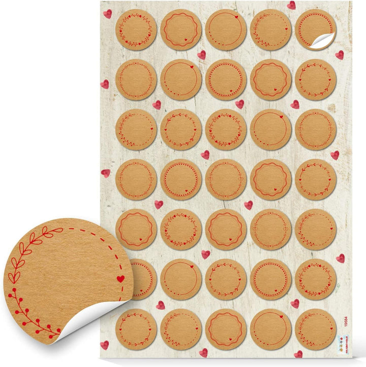 84 bunte Geschenkaufkleber mit Text - rund + quadratisch - für Geschenke Briefe Pakete