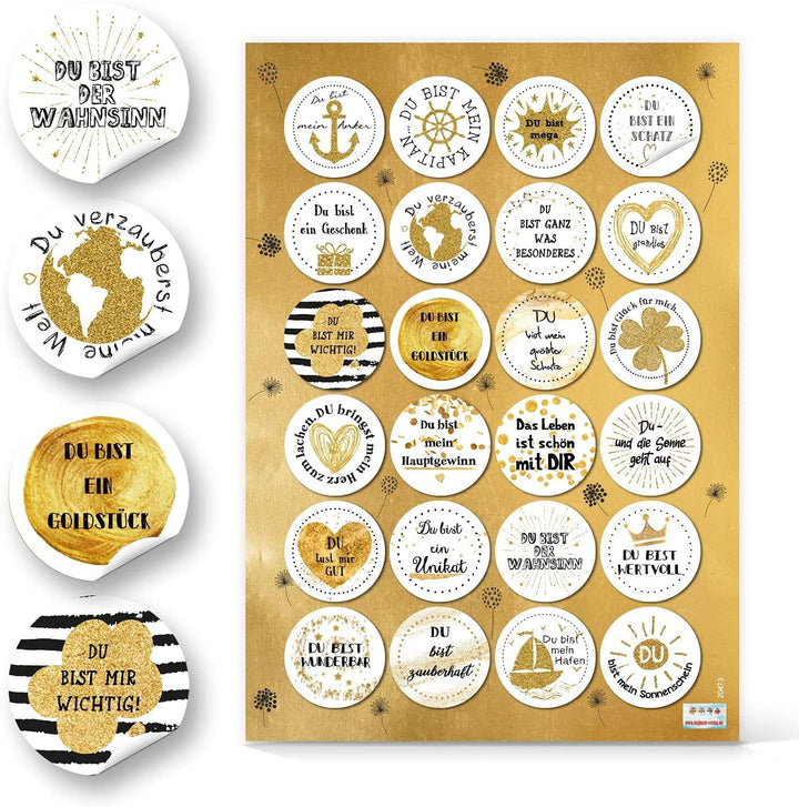 142 Geschenkaufkleber mit Sprüchen & Glückwunschen