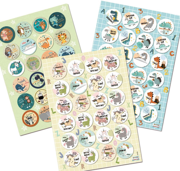 Logbuch-Verlag 24 Oster Sticker schwarz weiß gold - Osteraufkleber Ostersticker selbstklebend rund Ø 4 cm - Frohe Ostern Dekosticker