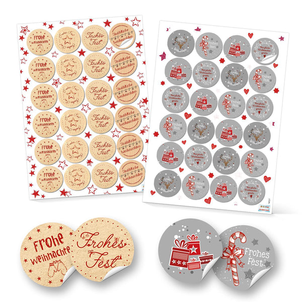 SET 2 x 24 SCHÖN DASS DU DA BIST + DANKESCHÖN Aufkleber rund 4 cm HERZ GEPUNKTET Hochzeitsdeko Verpackung Geschenk Geburtstag Hochzeit Kommunion Taufe selbstklebend DANKE