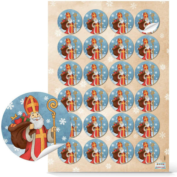 Logbuch-Verlag 10 braune Weihnachtstüten mit Weihnachtsaufkleber Reh natur blau - Geschenktüten Papierbeutel Verpackung Weihnachten 16,5 x 26 x 6,5 cm