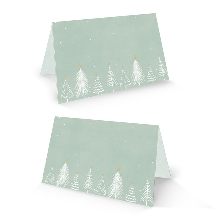 4 x 25 Weihnachtsetiketten zum Beschriften braun blau weiß hygge 7,4 x 5,2 cm