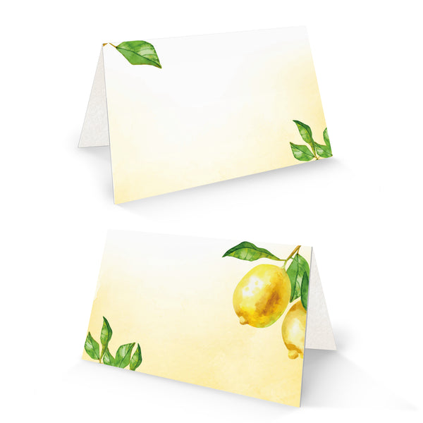 200 Zitronen Deko Sticker selbstklebend gelb grün zum Beschriften 5 cm