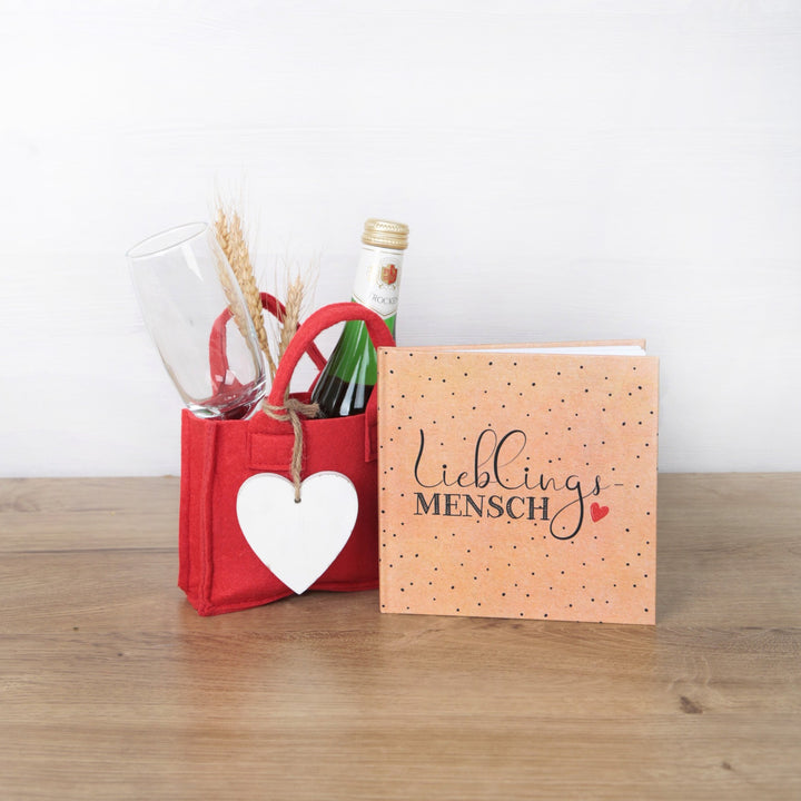 Geschenkbuch Lieblingsmensch 15x15cm weiße Seiten Liebesbeweis - Foto 2