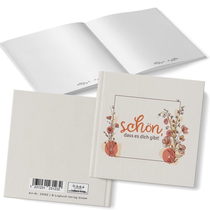 leeres Freundschaftsbuch Schön, dass es dich gibt 15 x 15 cm Geschenkidee - Foto 1