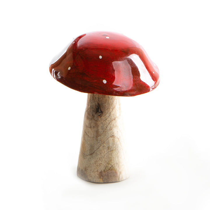 Fliegenpilz Dekofigur Pilz Figur zum Hinstellen rot braun Herbst Deko 13 cm - Foto 1
