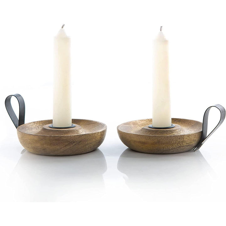 2 Kerzenhalter mit Stabkerzen - Kerzenständer für Tischkerzen - Foto 1