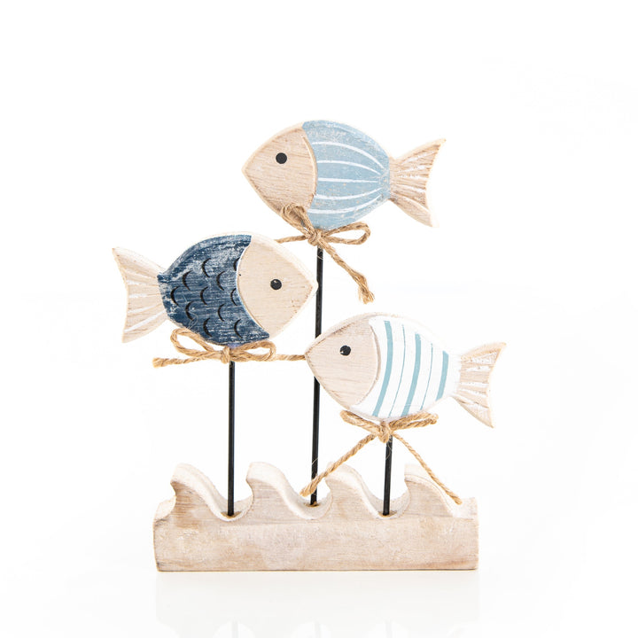 Maritime Dekoration Fische Figur aus Holz 16,5 cm - Foto 1