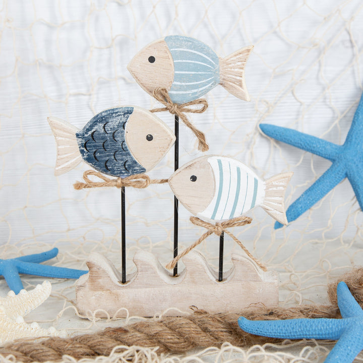 Maritime Dekoration Fische Figur aus Holz 16,5 cm - Foto 3