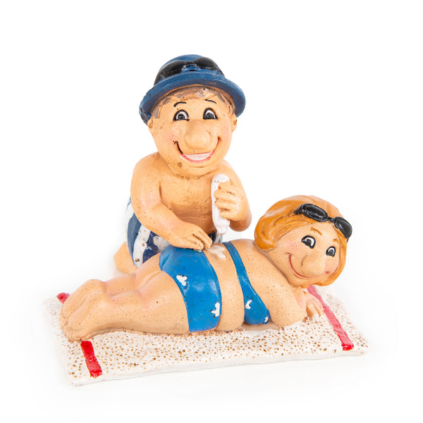 Urlauber Pärchen Figur - Sommer Deko Frau + Mann Paar - Foto 1