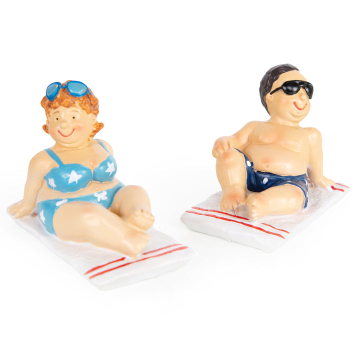 Paar Dekofigur Mann + Frau Strand Urlaub maritim 8,5 cm - Foto 3