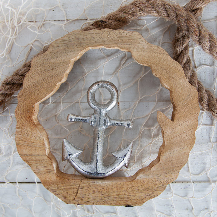 Anker Dekofigur im Holz Rahmen maritim zum Hinstellen 20 cm - Foto 2