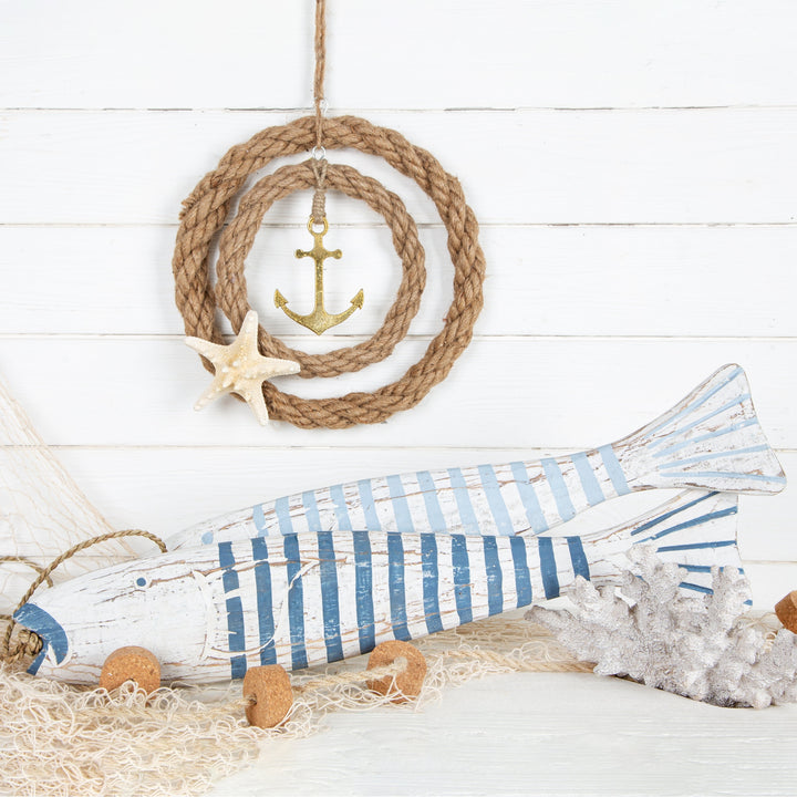 2 große Fische zum Aufhängen XXL Maritime Wanddeko 58 cm - Foto 2