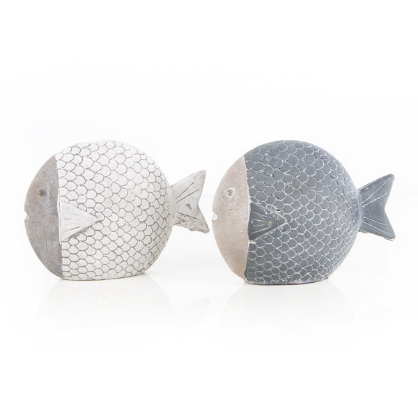 Maritime Hängedeko Set 2 TLG. Fisch Seestern Anhänger 30 cm